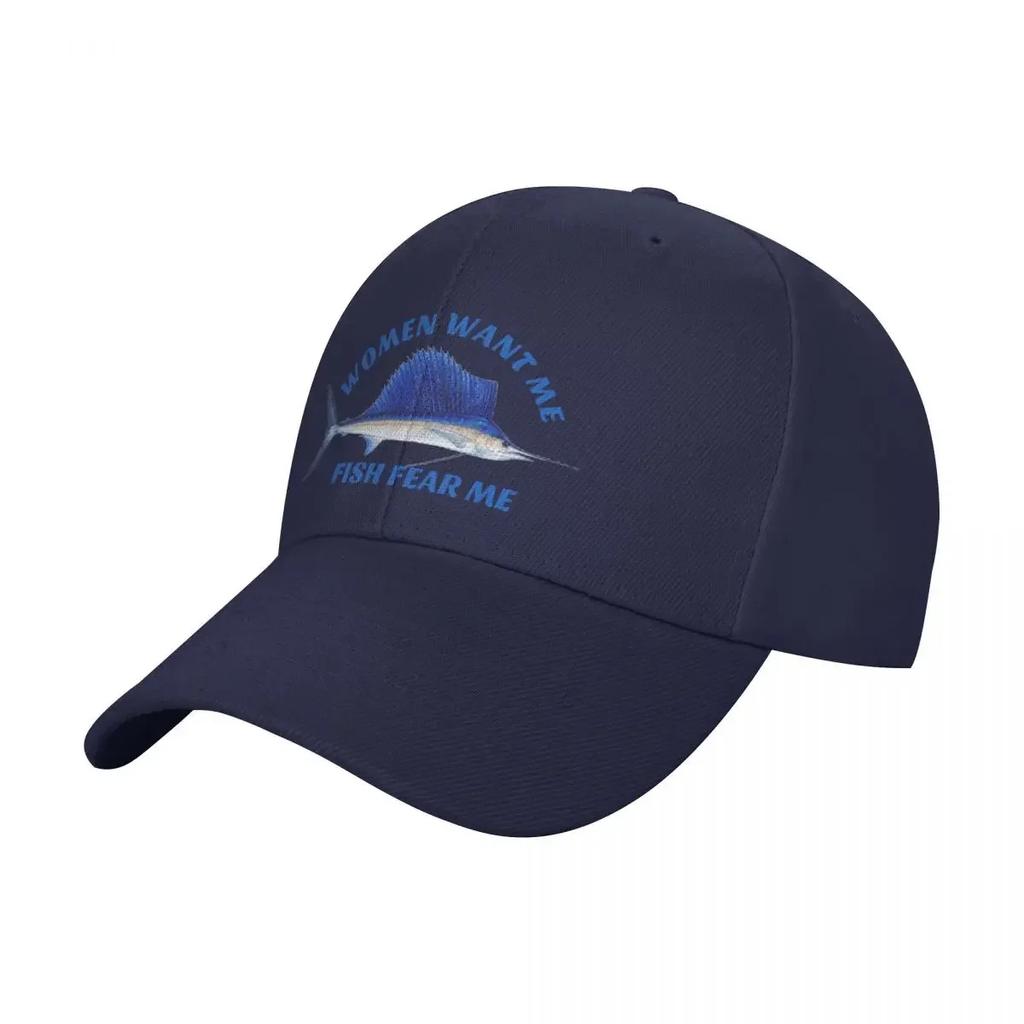Women want me fish fear me Baseball Cap Streetwear Sports Cap Hat Unisex Unisexs Tennis Womens