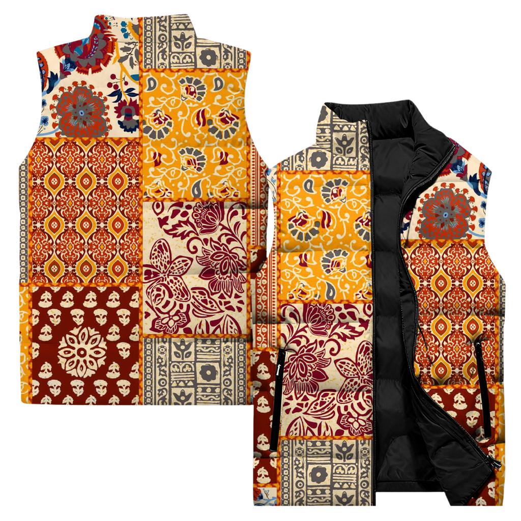 Ladies' Casual And Fashionable Sleeveless Vest Conventional Pattern Cotton Jacket