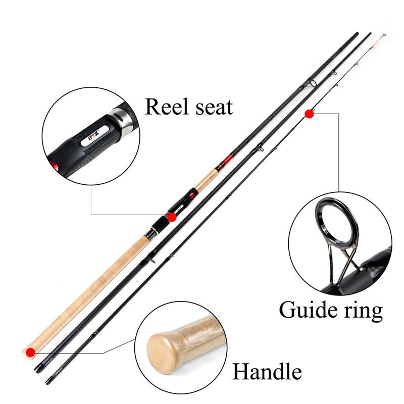 FTK Вращающаяся удочка 99% Высокоуглеродистая сверхтвердая удочка 2 секции Бесплатная удочка 2 запасных наконечника удочки