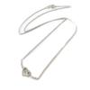 [N6854] - White 'Love' Silver Necklace (rhodium-plated)