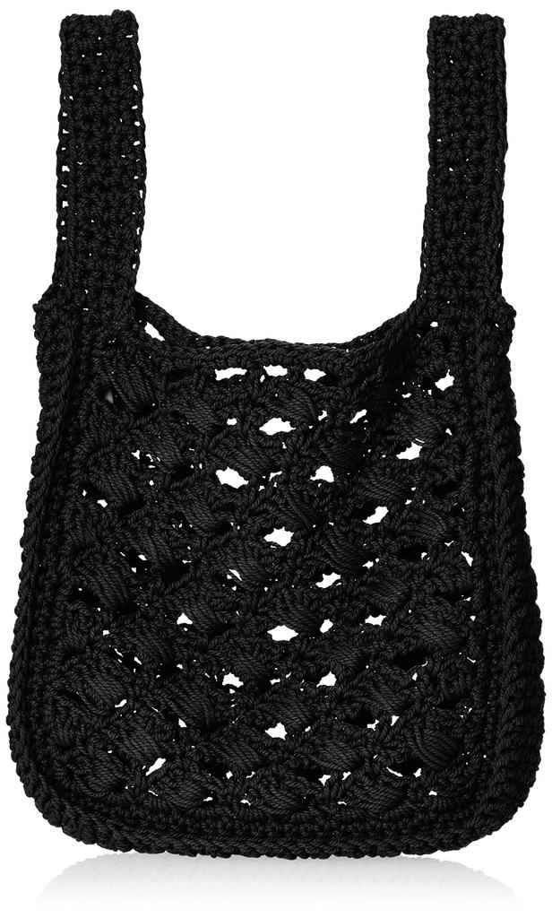 Kashkash Вязаная сумка-шоппер с узором, Мини-тоут, 01-00-78060, Женская, Черная