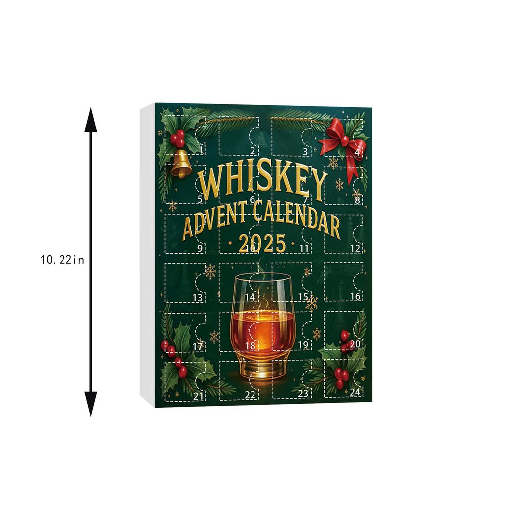 Christmas Advent Calendar 24pc Whiskey Beer Bottle Christmas Decoration Festive Countdown Calendar Holiday Home Decor