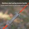 1/4/5Sets Camping Tent Wind Rope Spring Buckle Tent Tensioner Outdoor Deck Pegs With Carabiner Clips Awning Tightener Fixed Hook