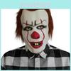 Маска на голову клоуна-убийцы из латекса, реквизит для мероприятий на Рождество и Хэллоуин