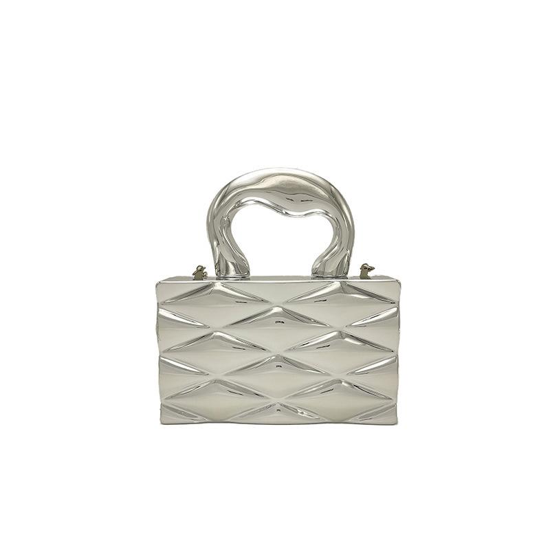 Geometric Handbag Designer For Women Luxuy Gold Evening Clutch Bag Fashion Party Purse Silver Lady Mini Crossbody Bag