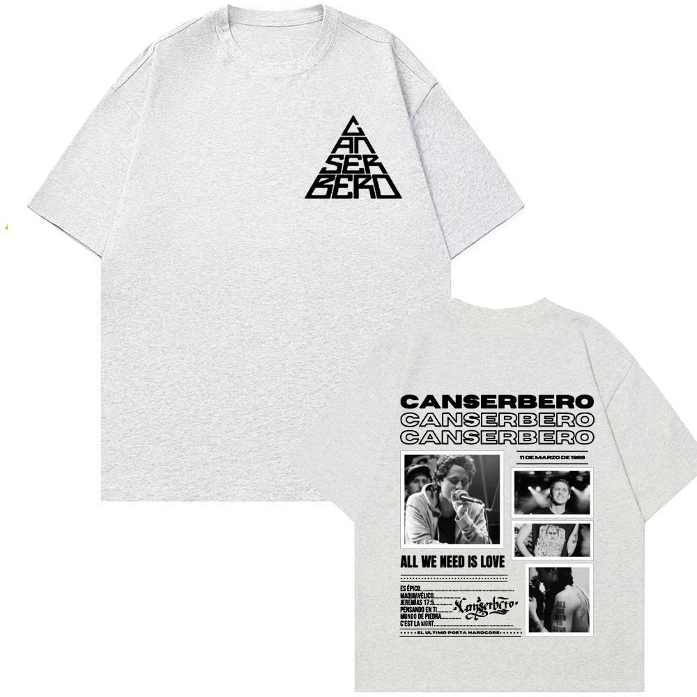 Canserbero All We Need Is Love Album 2025 Tour Tshirts Unisex Unisex Harajuku Vintage Oversized T Shirt Cotton High Quality Tshirt