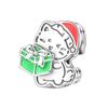 Christmas Series 925  Silver Animal Charms Flowers Bead Pendant Fit Original Charm Bracelets Women DIY Jewelry Gift