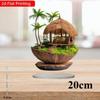 Retro Grass House, 2D Flat Acrylic, Tabletop Decoration, Ornaments, Suitable for Office, Living Room, Party, Christmas, Halloween