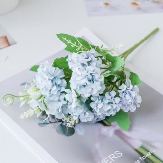 Красивые искусственные цветы гортензии, устойчивые к выцветанию, компактные, свежие, сохраняющие свежесть