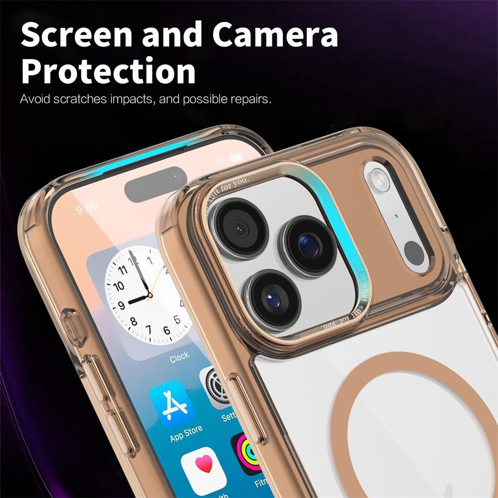 For Magsafe Wireless Charge Shockproof Armor Clear Case For iPhone 17 16 15 14 13 12 11 Pro Max Plus Magnetic Transparent Cover