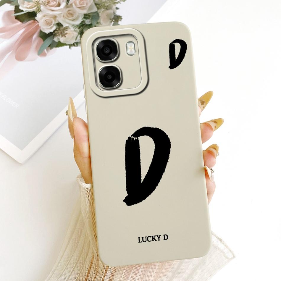 For OPPO A6X A6 A6T Pro 4G 5G 2026 Lucky Initial Letter Phone Case For Oppo A6 A6x A6t Soft Silicone Shockproof Cases Bumpers