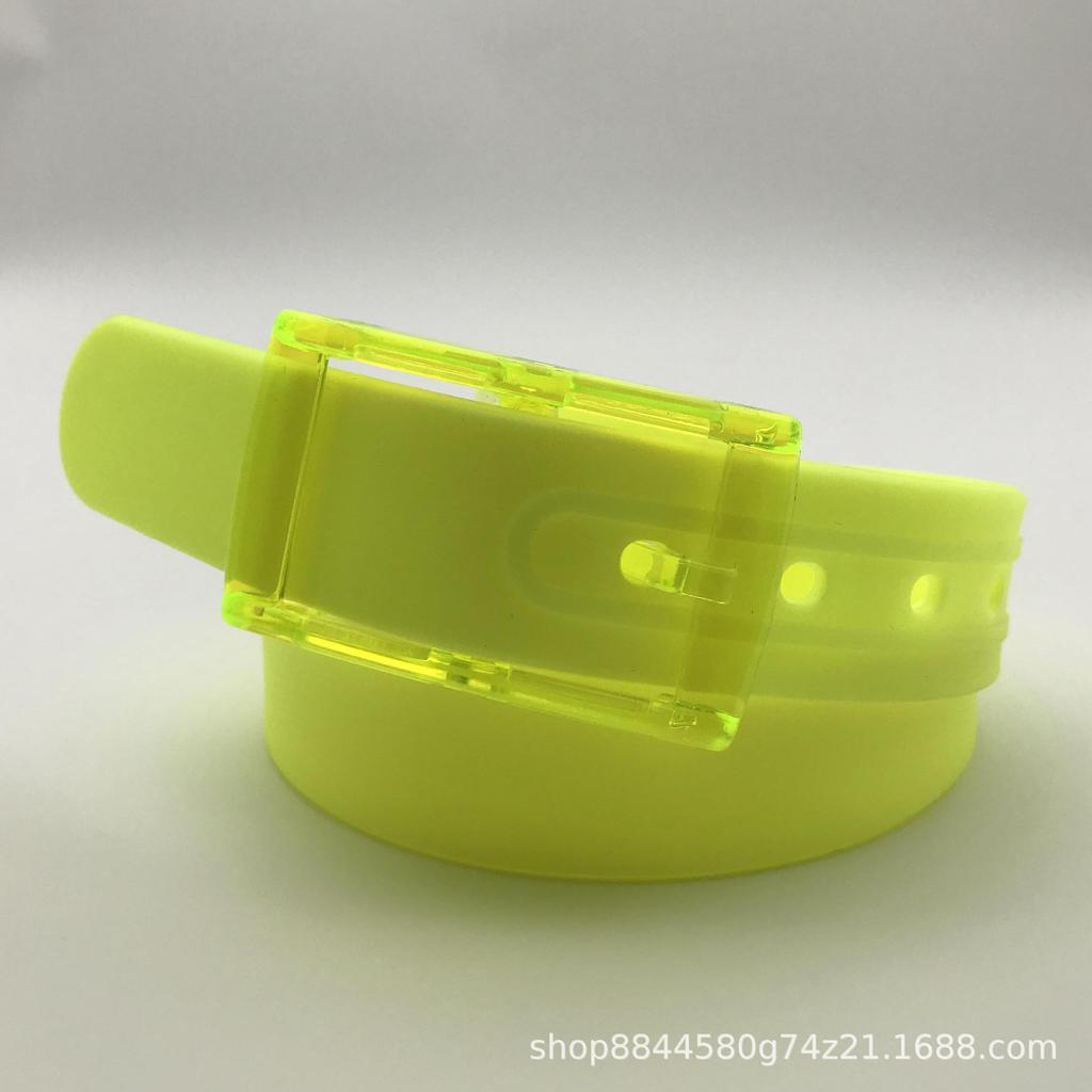 New Candy Color 120cm Long Women Belt Men Colorful Friendly Silicone Buckle Design Hypoallergenic Security Check Many Choices