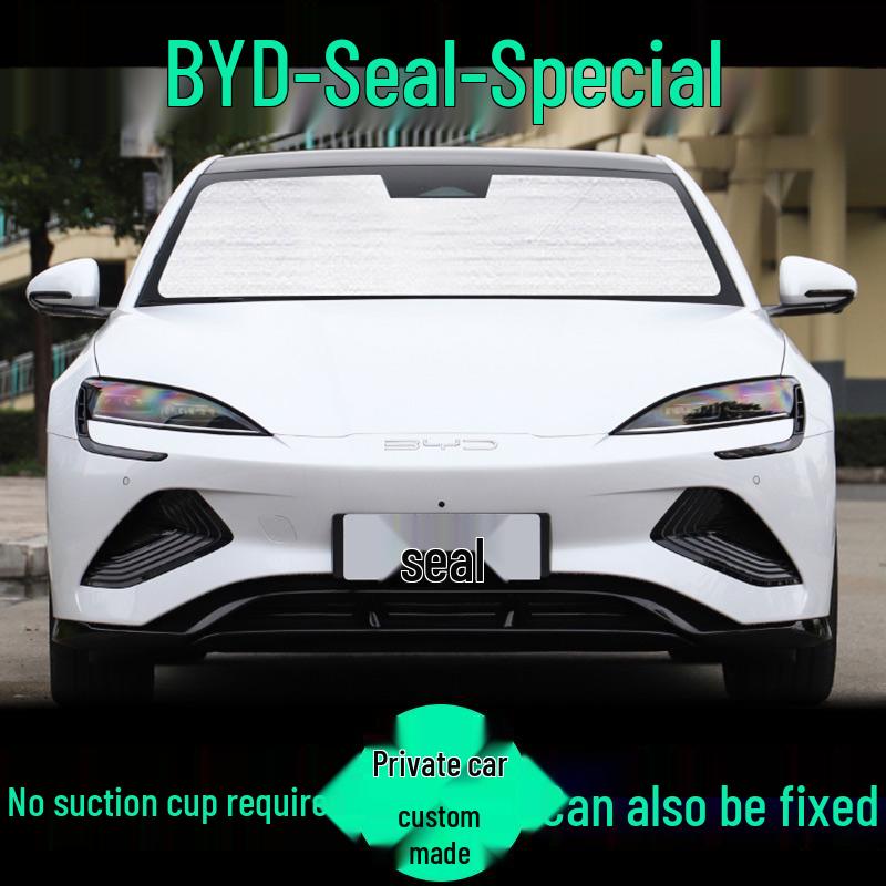 BYD Seal Sunshade: Heat-Blocking Car Window Curtains & Windshield Visor.