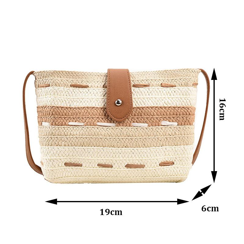 Yogodlns Летняя пляжная плетеная сумка через плечо, соломенная плетеная сумка через плечо, сумка из рафии, дорожная сумка-саквояж из ротанга ручной работы в стиле бохо
