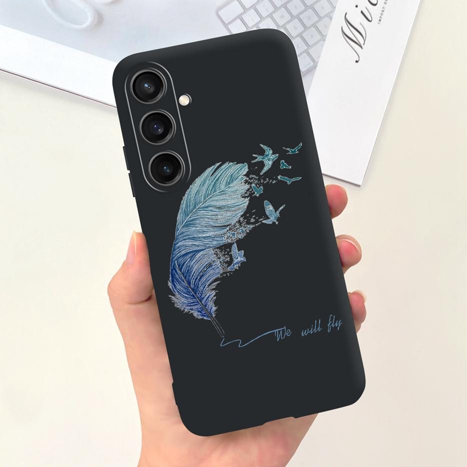 Чехол для Samsung Galaxy A55 Красивый мультяшный дизайн Девочки Подсолнух Мягкий ТПУ Чехол для телефона Для Samsung A15 A25 A35 A55 5G Fundas Coque