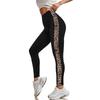 Side Leopard Print Fitness Yoga Pants Elastic Sports Cycling Casual Cropped Leggings