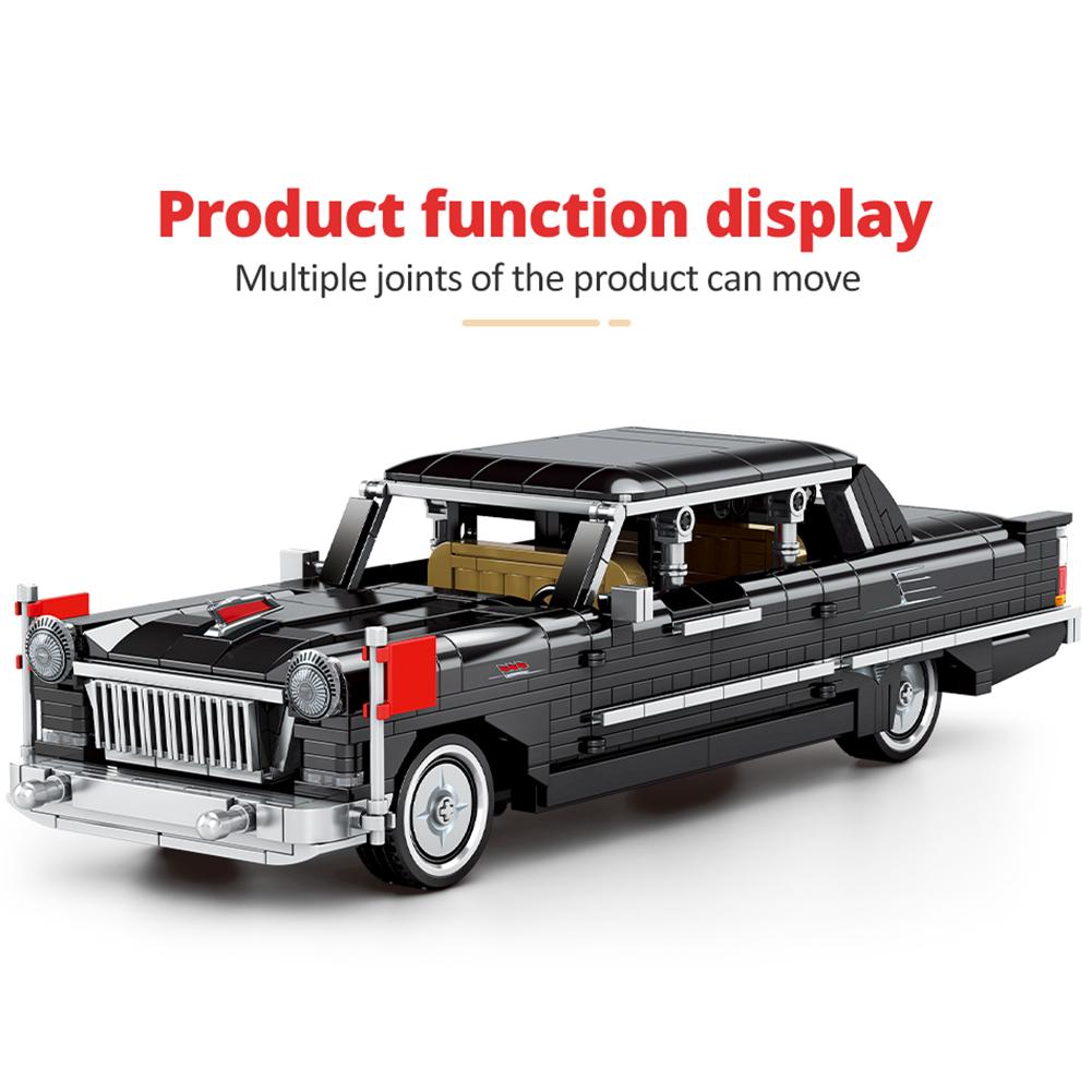 Sembo 705920 Retro Classic Car Pull Back Car Model Assembling Modular Building Blocks Bricks Children Educational Toy Gift
