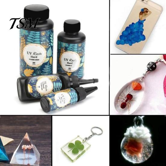 Resin Hard 1Bottle 10/15/25/60/100/200g Glue Transparent Reusable UV Lightweight Jewelry for Female