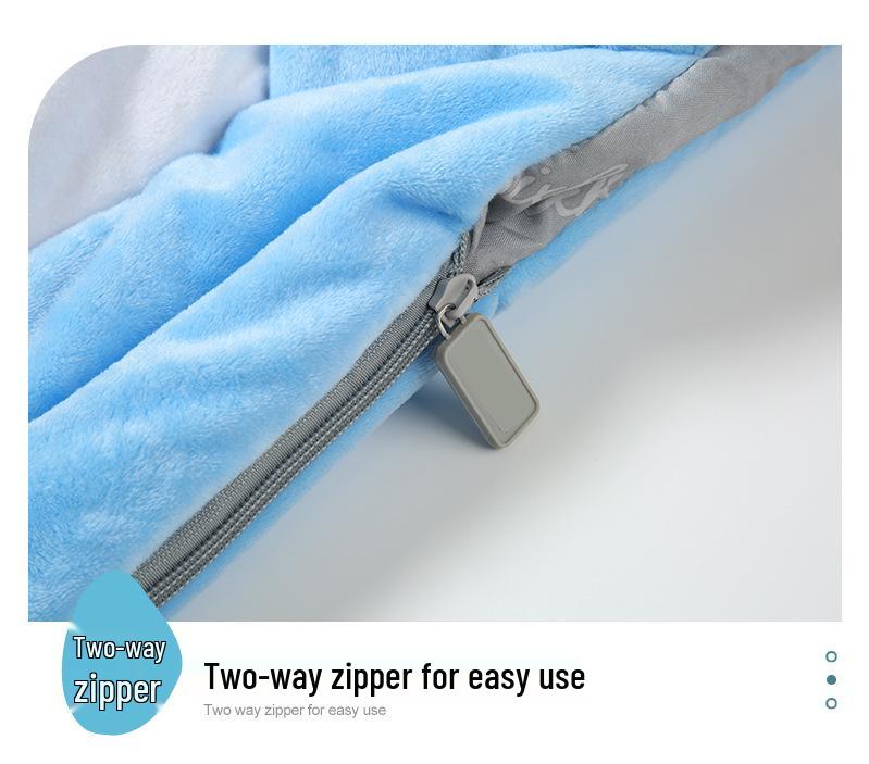 Cartoon Animal Baby Sleeping Bag with Pillow - Anti-Kick Design for Infants and Kids