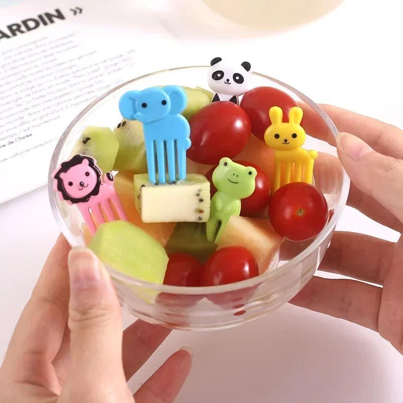 Animal Food Picks Mini Forks for Kids Cute Fruit Fork Bento Box Bento Acssories Food Decoration Fork Food Picks for Kids