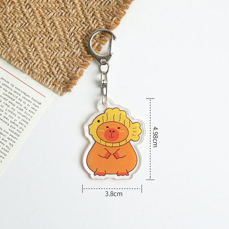 Милый мультяшный акриловый капибара брелки подарки игрушка кулон капибала брелок ключи аксессуары забавные автомобильные ключи брелки