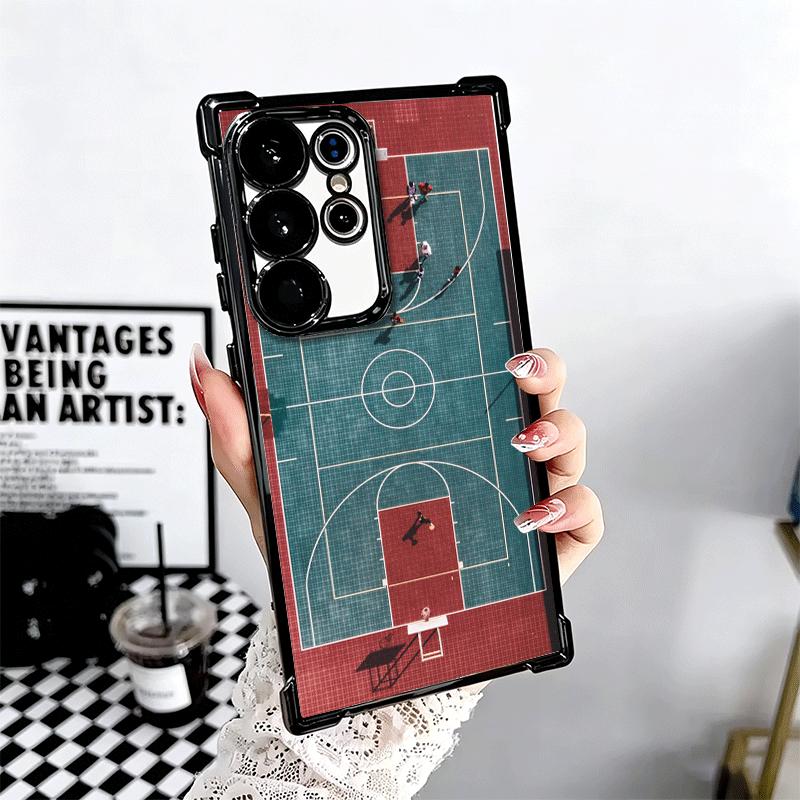 Basketball Sports Aesthetics Plating Phone Case For Samsung Galaxy S24 S25 FE S26 Edge S23 Ultra S22 S21 Plus S20 Anti-Fall Aira