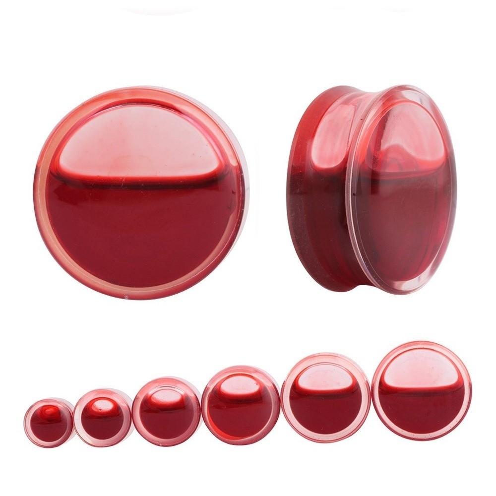 Double Saddle Ear Plug Jewelry Transparent Acrylic Flesh Tunnels Piercing for Daily Outfit