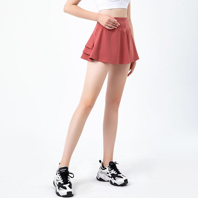 Женские спортивные теннисные юбки, юбка для фитнеса, шорты с высокой талией, спортивные шорты для бега, быстросохнущие спортивные шорты