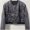 PU Street Trendy Short Fit Fashion Women Bomber Jacket Chic Cropped Leather Coat Female Stand Collar Gothic Racing  Jackets  Motorcycle  Jacket
