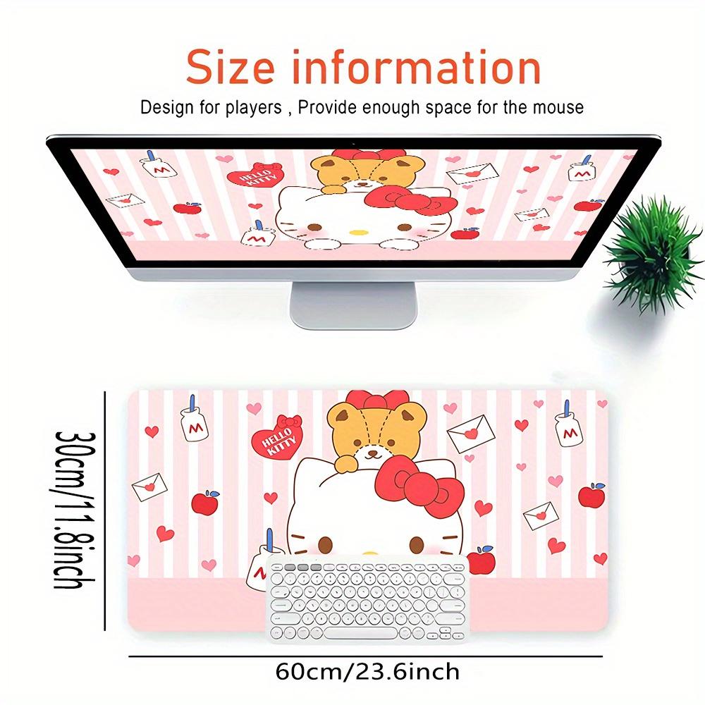 Hello Kitty, Teddy Bear Themed XXL Mouse Pad - Non-slip Rubber Desk Mat for Gaming and Office Use, Multi-Function Keyboard 0826055a
