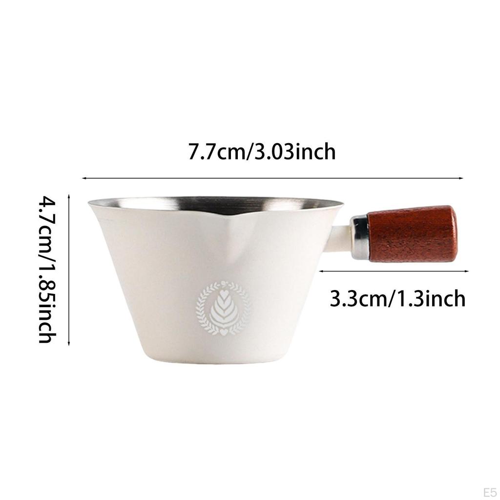 0.1 L Coffee Cup in Stainless Steel with Marking 7.7x4.7cm