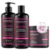 Keratin Shampoo, Conditioner and Mask Kit - Dry and Damaged Hair - Sulfate, Paraben and Silicone Free - 3x500 Ml