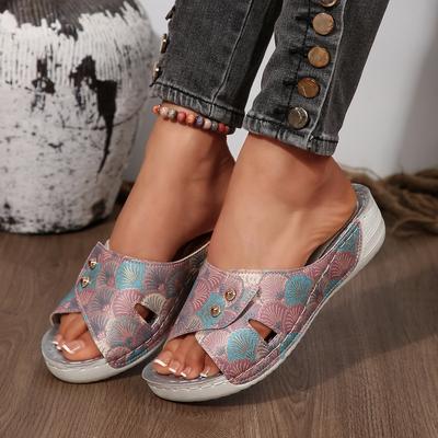 Женские шлепанцы на танкетке 2025 Лето Дизайнерская обувь для женщин Высококачественные сандалии на платформе Повседневные шлепанцы Слайды Женские