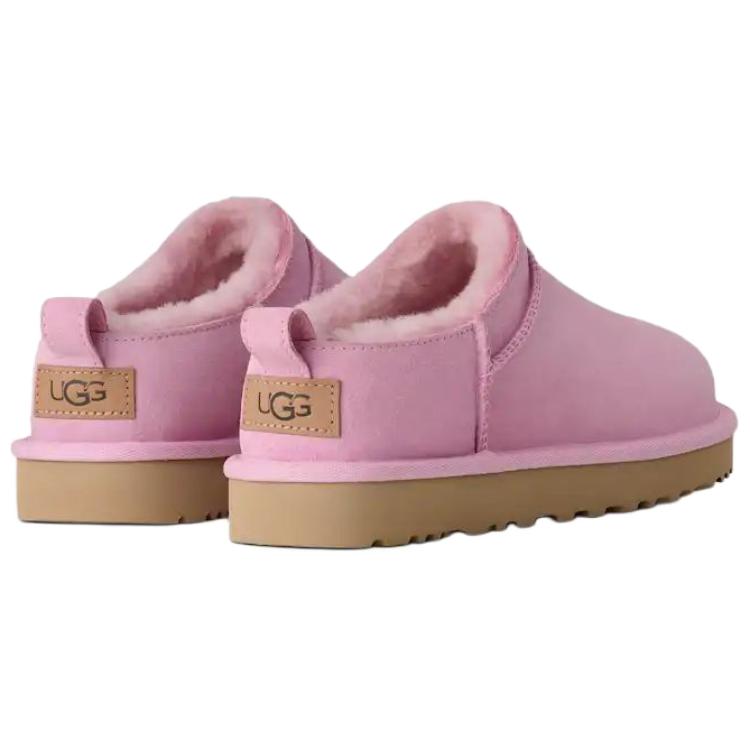 UGG Женские розовые зимние ботинки Micro Classic из замши с утеплителем 1173891-PKD