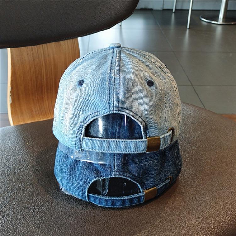 Embroidered Baseball Hat Spring and Autumn Hat for Women Casual Versatile Denim Duck Tongue Hat for Men