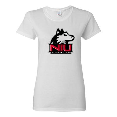 Женская футболка с основным логотипом Northern Illinois Huskies - Белая