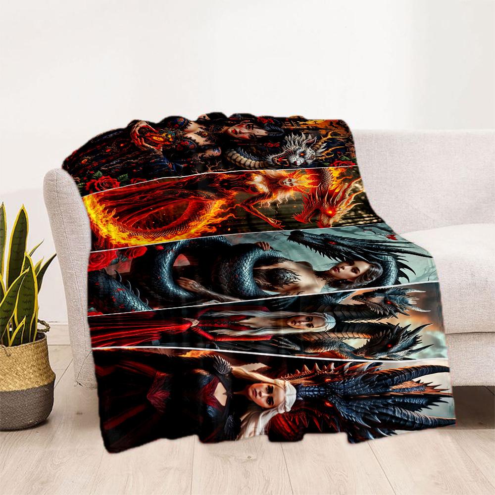 Gothic Style Blanket Durable Comfort Suitable for Livingroom Office Bed Four Seasons Multipurpose Warmthful Decor