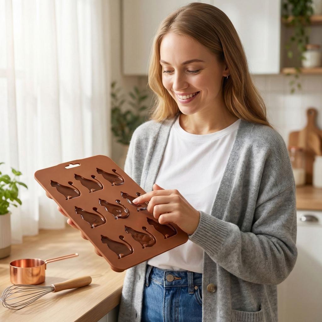 Animals Ice- Mold - Ocean Animals Turtle,Dolphins,Penguins,Silicone Mold For Baking Muffin Cake, Chocolate,Candy, Soap