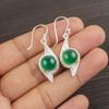 Green Onyx Cab Gemstone Earrings, 925 Solid Sterling Silver Jewelry, Handmade Beautiful Earrings For Wedding Gift