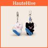 With Fish Cat Plush Keychain Animal Keyring Cartoon Pendant Cute Kids Gifts