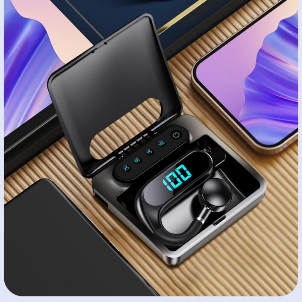 Новая Bluetooth-гарнитура с костной проводимостью, одно ухо, подвесное ухо, не входит в ухо, деловой спортивный цифровой дисплей, пояс