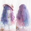 Lolita Synthetic Wig Blue Pink Bob Long Wave Wigs For Women Genshin Impact Wig Cosplay Daily Blonde Purple Wig