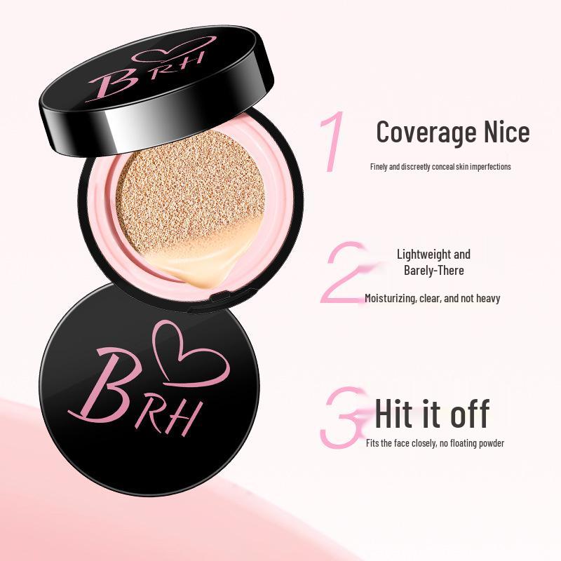 BRH Сияющий Beauty Cushion Тональный крем - Стойкий, Водостойкий, Контроль жирности, Маскирующий, Плотно прилегающий, Не скатывается, Не размазывается BB Крем.
