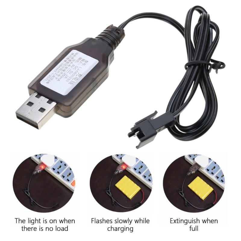 Advanced 6V Charger Cable SM2P Lithium Battery Charging Cord with Safe Protections for Electric Remote Controlled Toy