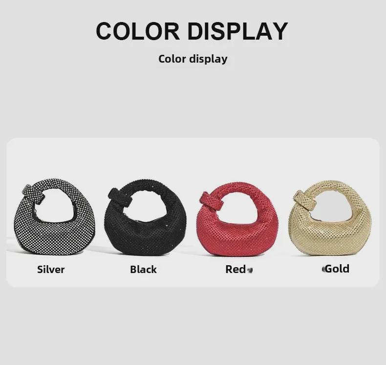 Элегантная вечерняя сумочка со стразами - модная женская сумка через плечо