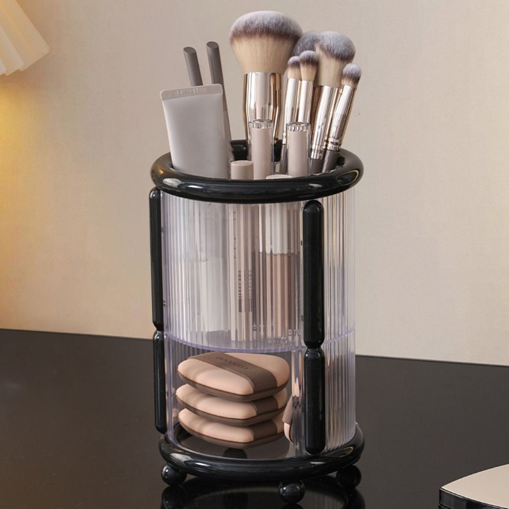 Пылезащитный ящик для хранения косметики Изысканная полка для туалетного столика Цилиндр для кистей для макияжа Губная помада