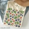 Ретро-рубашка с инжиром Comfort Colors®, Ботаническая фруктовая рубашка, Рубашка с графическим рисунком в стиле коттеджкор, Подарок любителю инжира, Рубашка с рынка, Подарок для гурмана