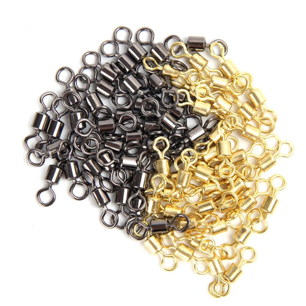 Steel Accessories Ball Bearing Barrel Fishing Rolling Swivel Ring Swivel Connector Fishing Gear
