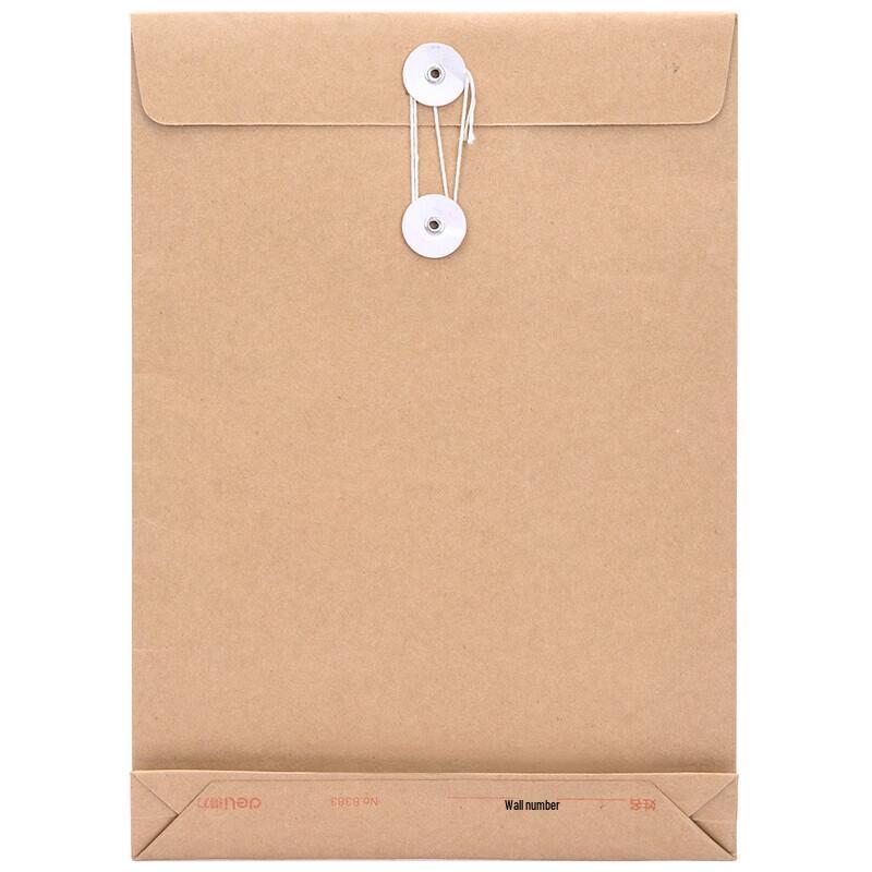 Deli 8383 A4 Kraft Paper File Bags