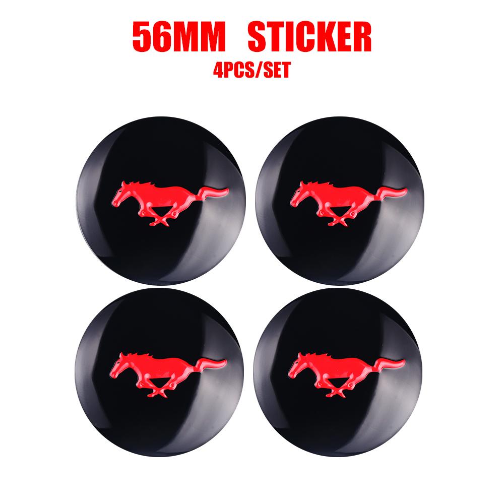 4Pcs For Ford Focus MK4 Explorer Mustang Fiesta MK7 Ranger Car Wheel Tire Center Hub Cap Badge Sticker Cover Auto Accessories